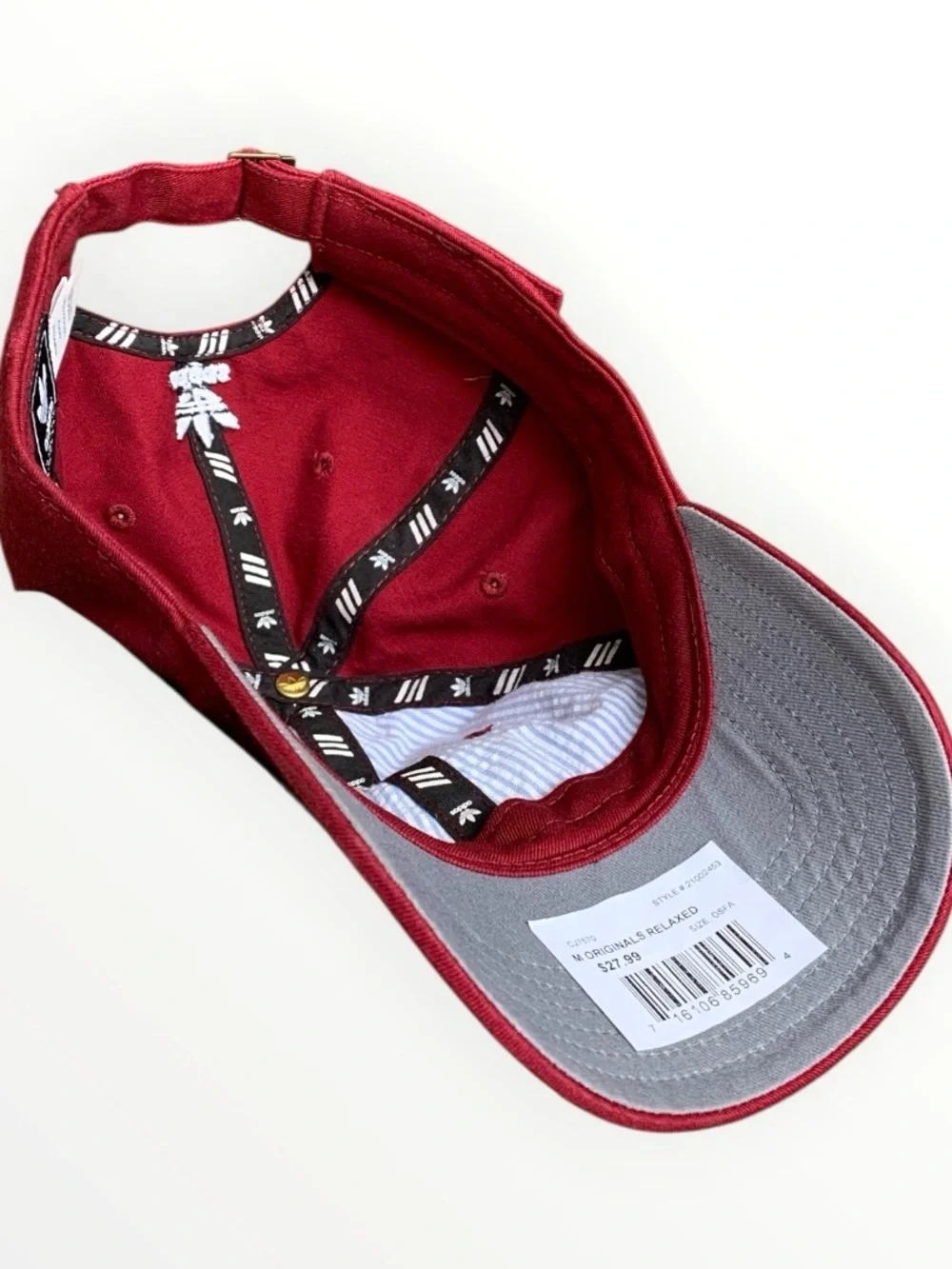 Adidas Originals Relaxed Strapback Hat Maroon/White